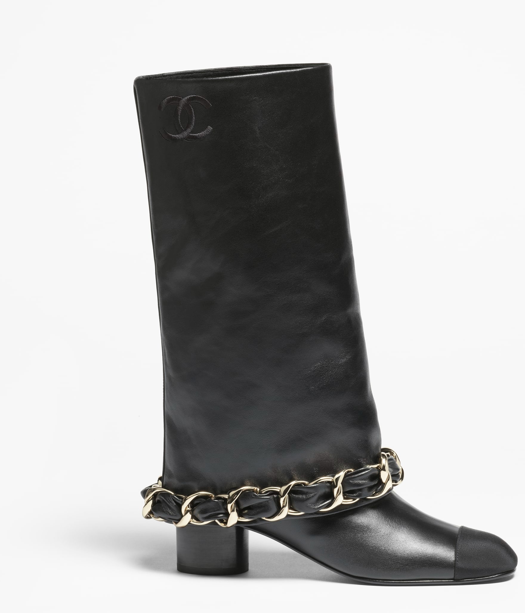 Chanel High Boots Black 50mm For Women