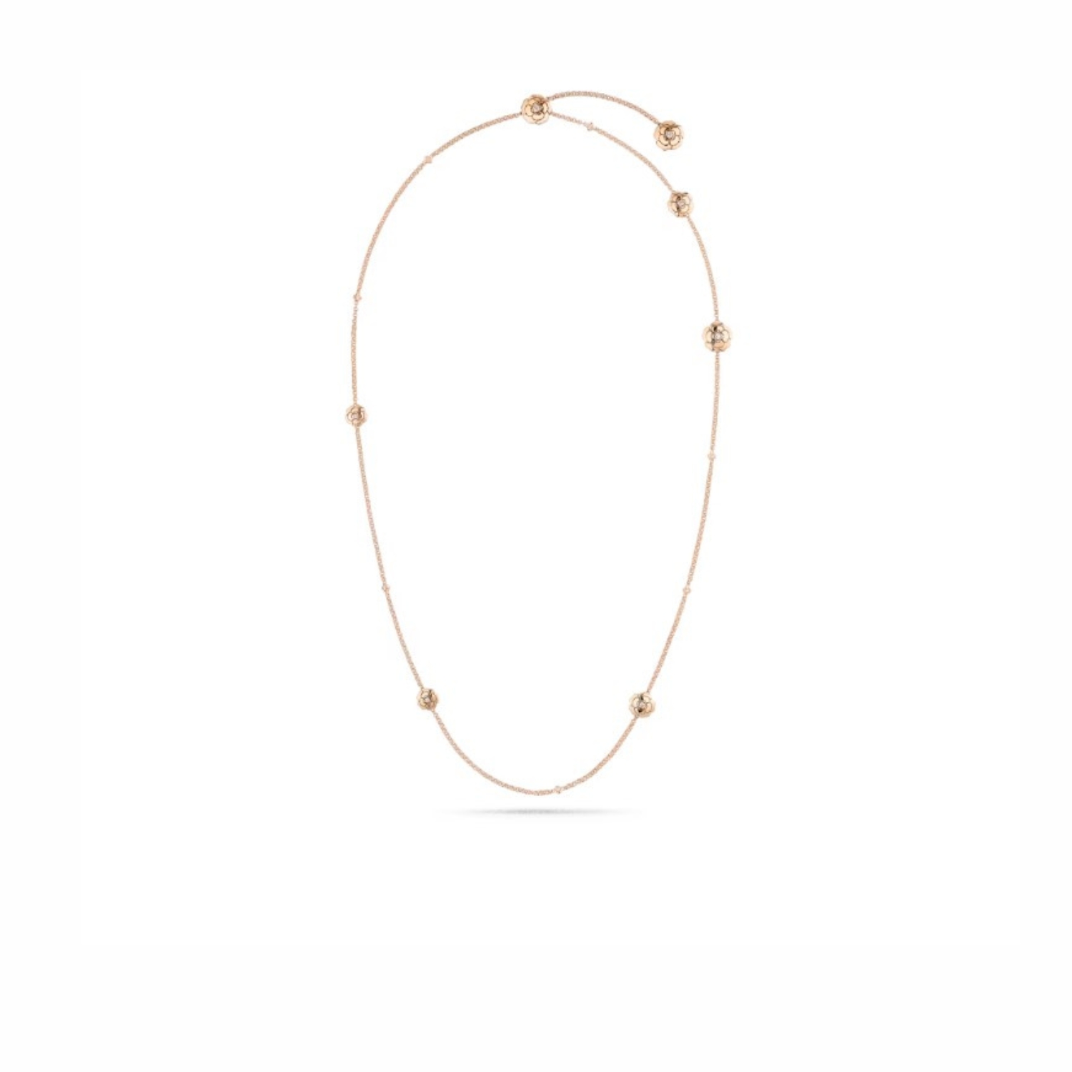 Chanel Les Infinis De Camélia Necklace Yellow Gold For Women J12329