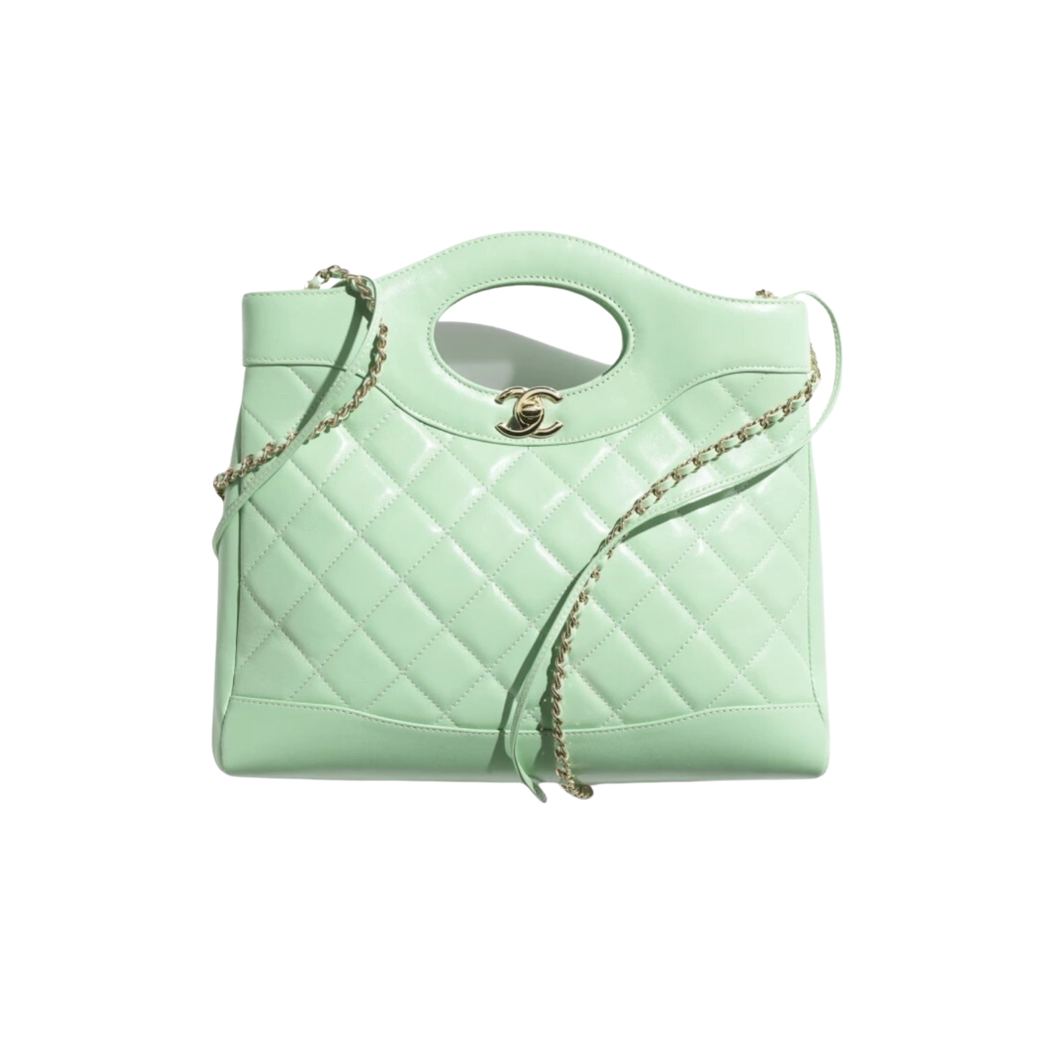 Chanel Shopping Bag Light Green For Women 14 Inches/ 36 Cm AS4853 B16220 NW778