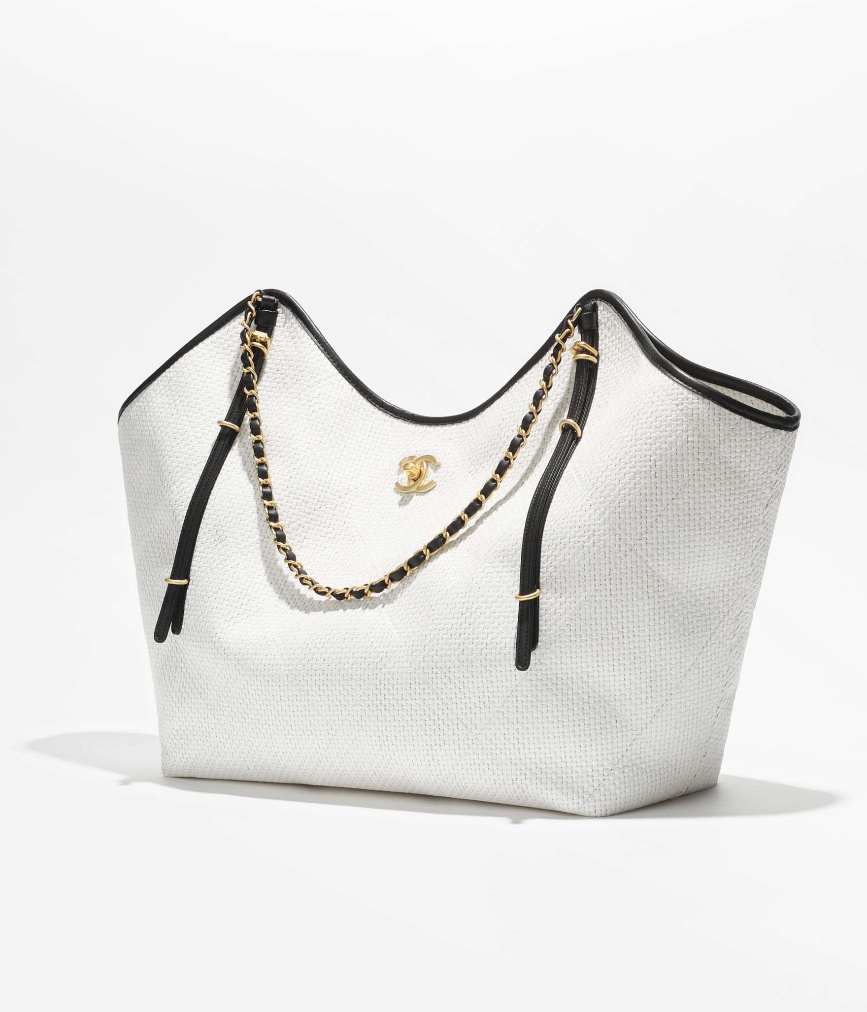 Chanel Shopping Maxi Tote Bag 23.2in/ 59cm White Gold Hardware For Women AS5463-B22594-U5557