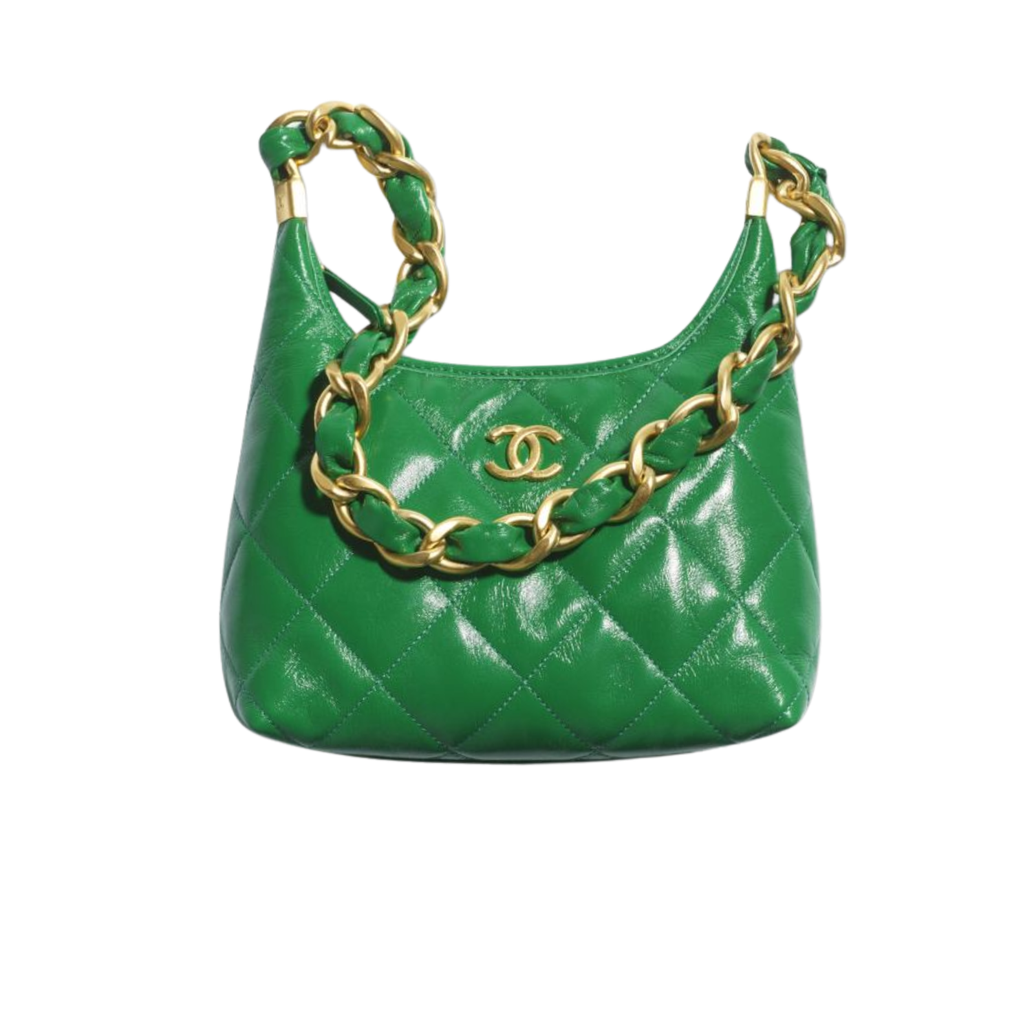 Chanel Hobo Small Bag 8.8in/ 22.5cm Green Gold Hardware For Women AS4922 B16897 NY566