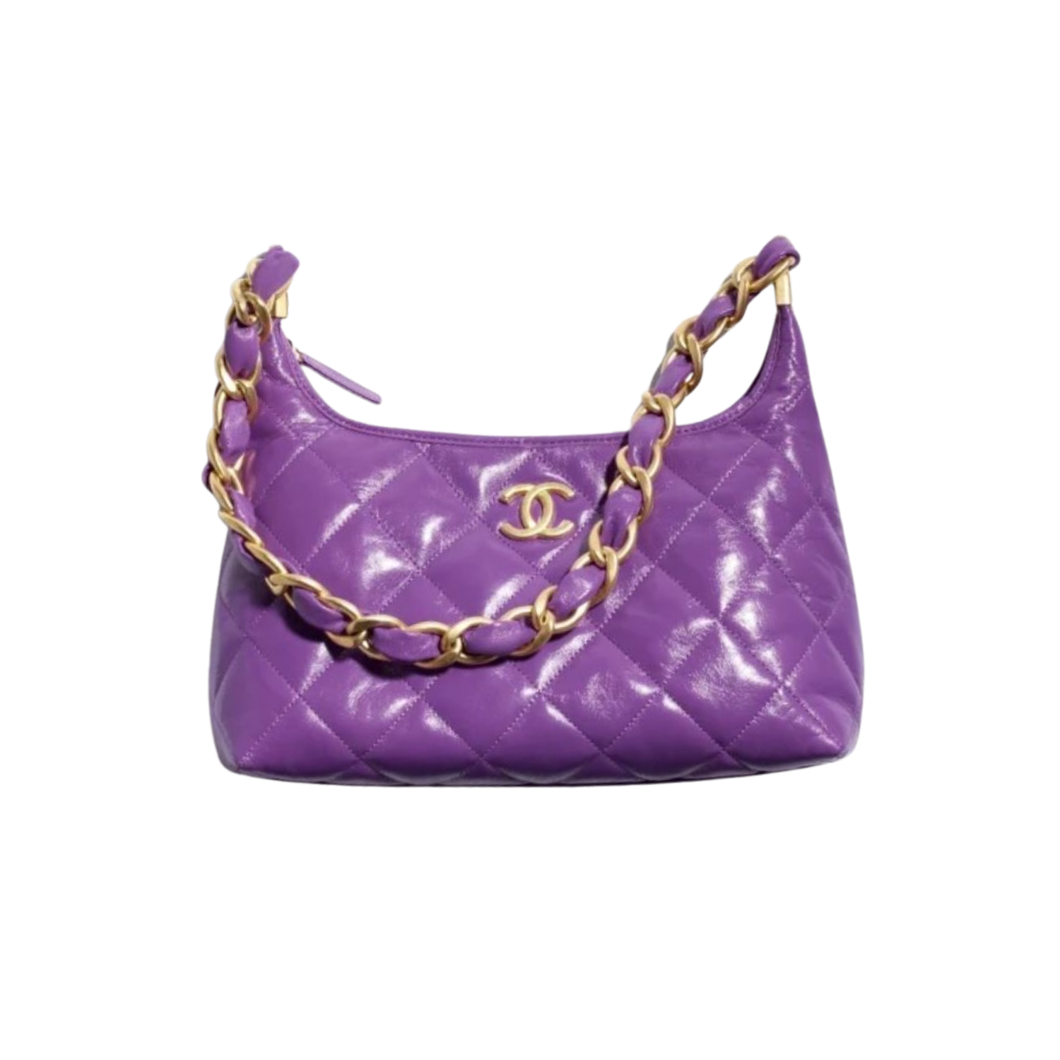 Chanel Hobo Small Bag 10.1in/ 26cm Purple Gold Hardware For Women AS4912 B16897 NY564