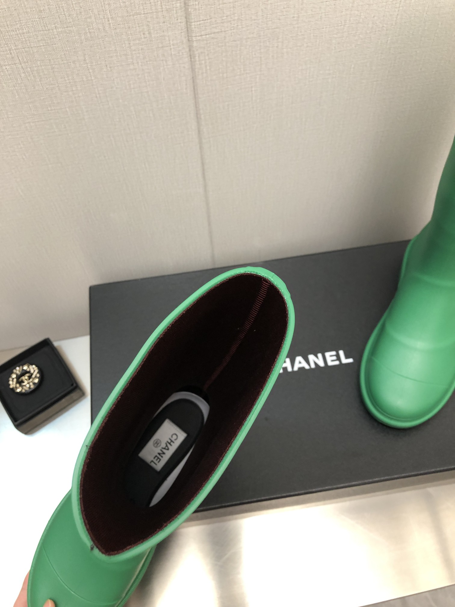 Chanel Women's Hight Boots Green For Women