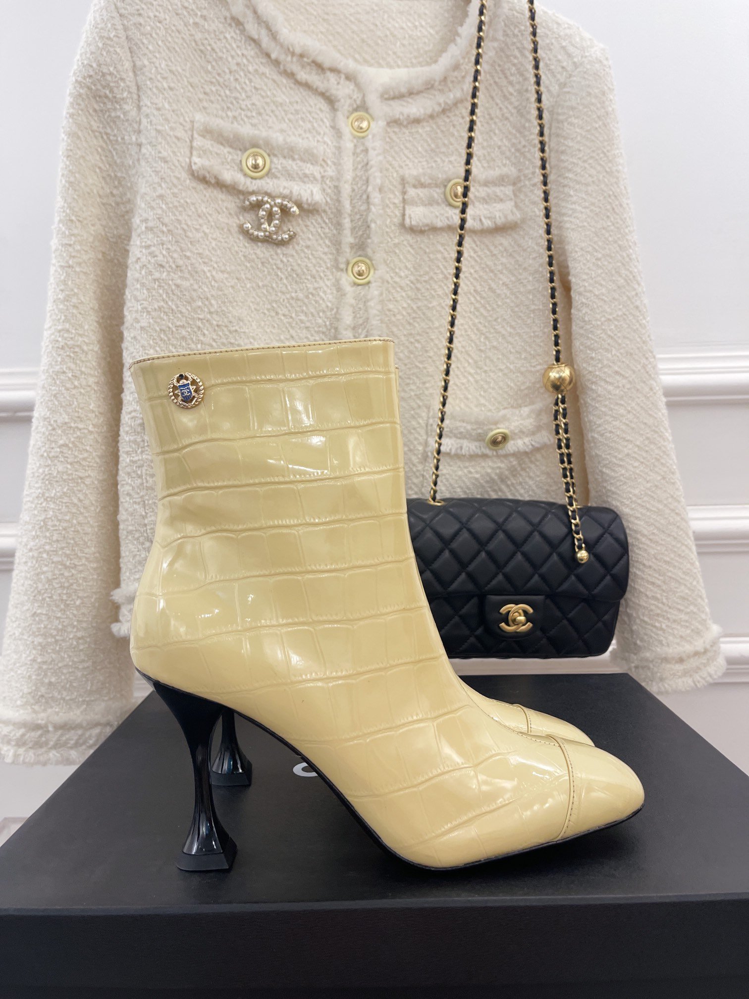 Chanel Women's Short Boots Beige For Women