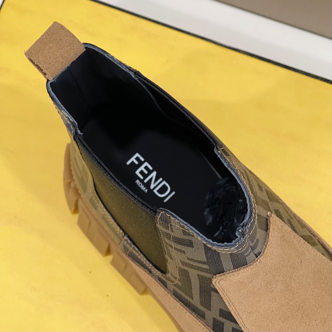 Fendi Chelsea Boots Brown For Men