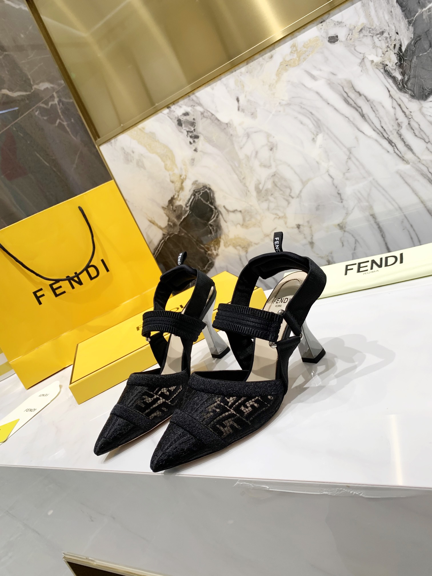 Fendi Colibri Micromesh Black For Women FF