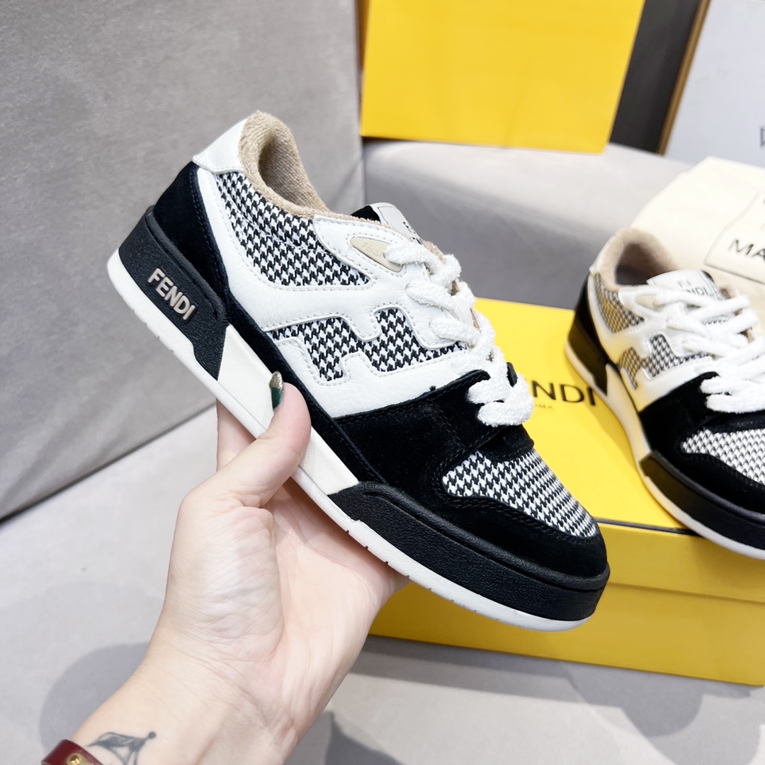Fendi FD Match Low Tops Sneakers Black For Men