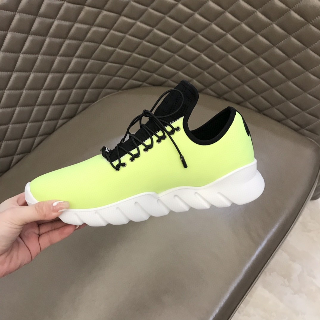 Fendi Force Low Tops Sneakers Glow Green For Men