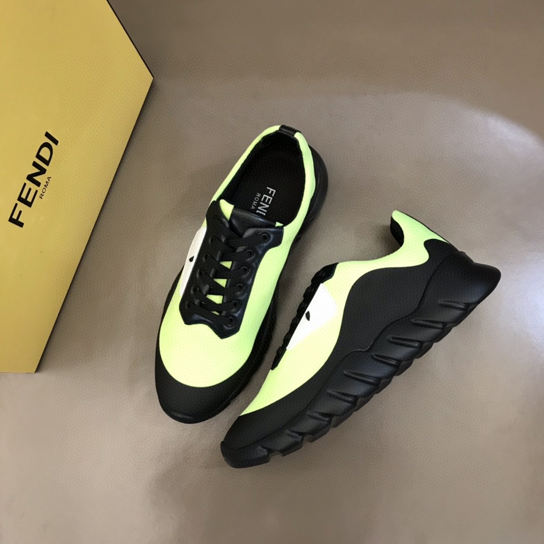 Fendi Force Low Tops Sneakers Glow Green For Men