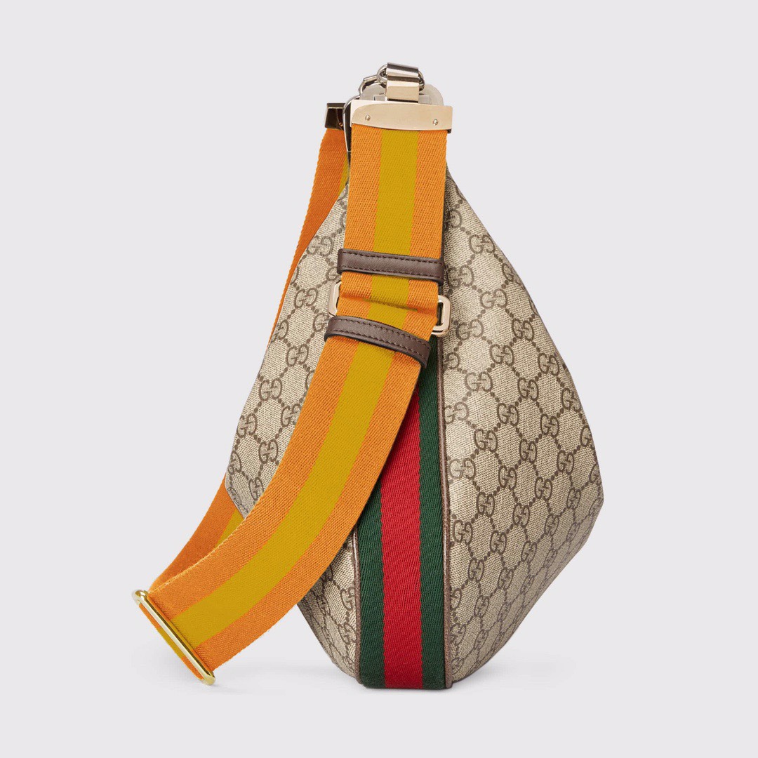 Gucci Atache Large Shoulder Bag Beige And Multicolor For Women, Women's Bags 13.8in/35cm GG 702823 96GRN 4091