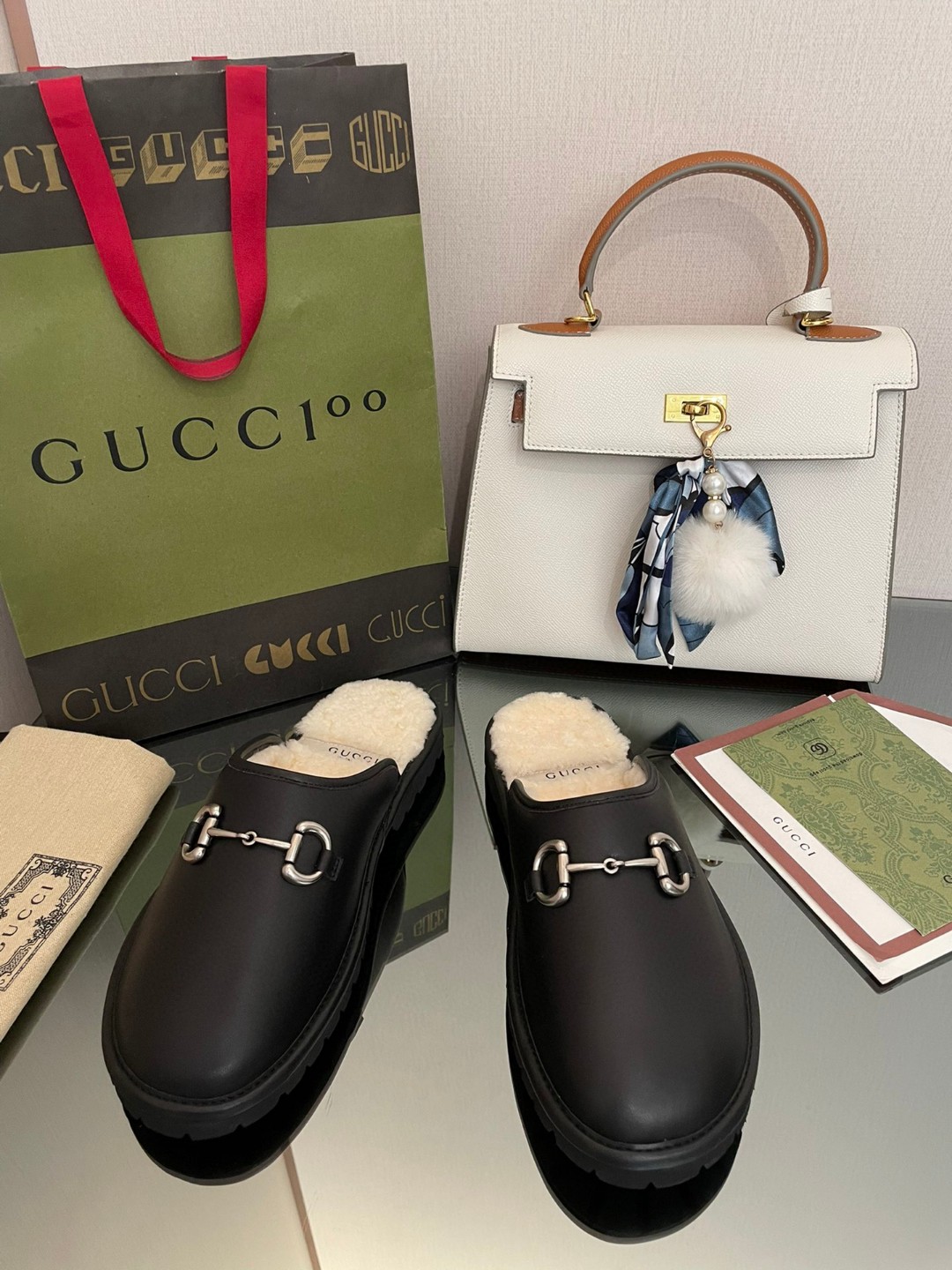 Gucci Elea Horsebit-Embellished Mules Black For Men