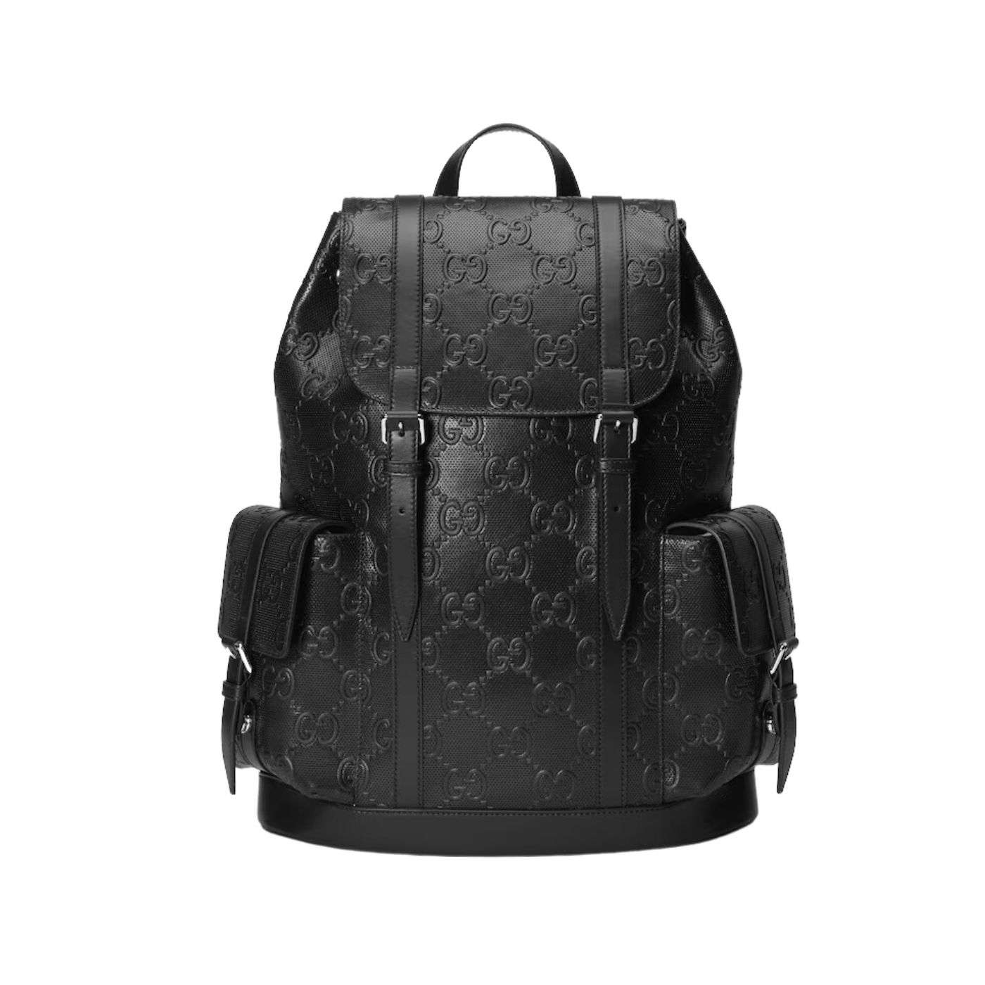 Gucci Embossed Backpack GG Black For Men 41cm / 16.1in 625770 1W3BN 1000 -