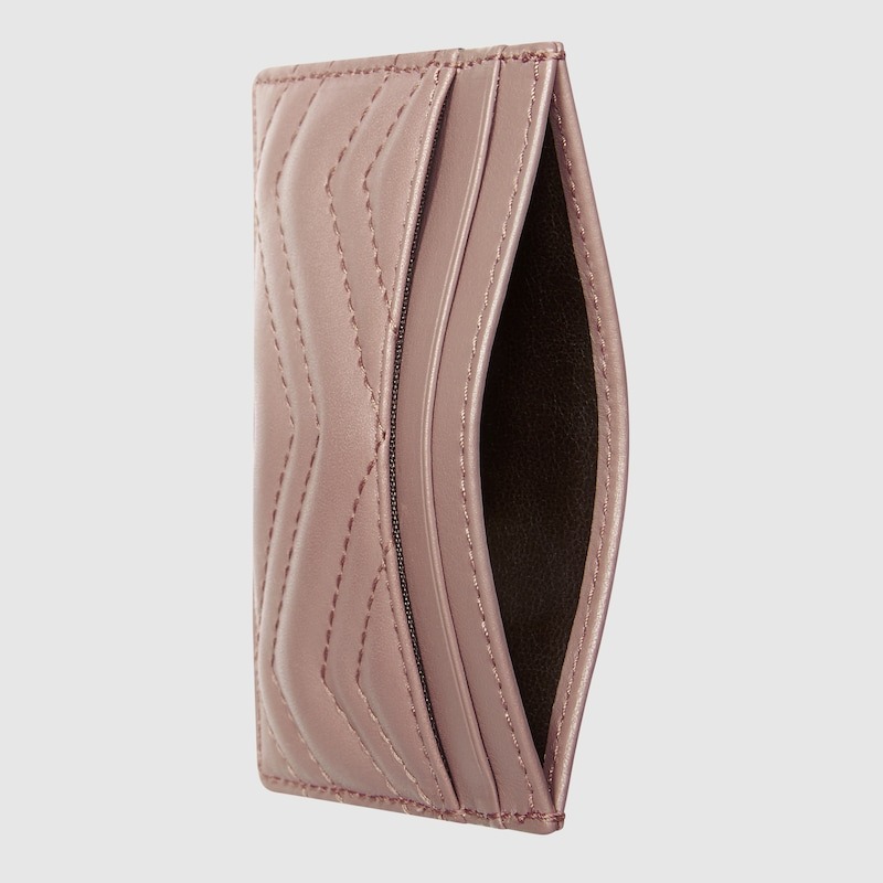 Gucci GG Marmont Card Case Dusty Pink For Women 4in/10cm 443127 DTD1T 5729