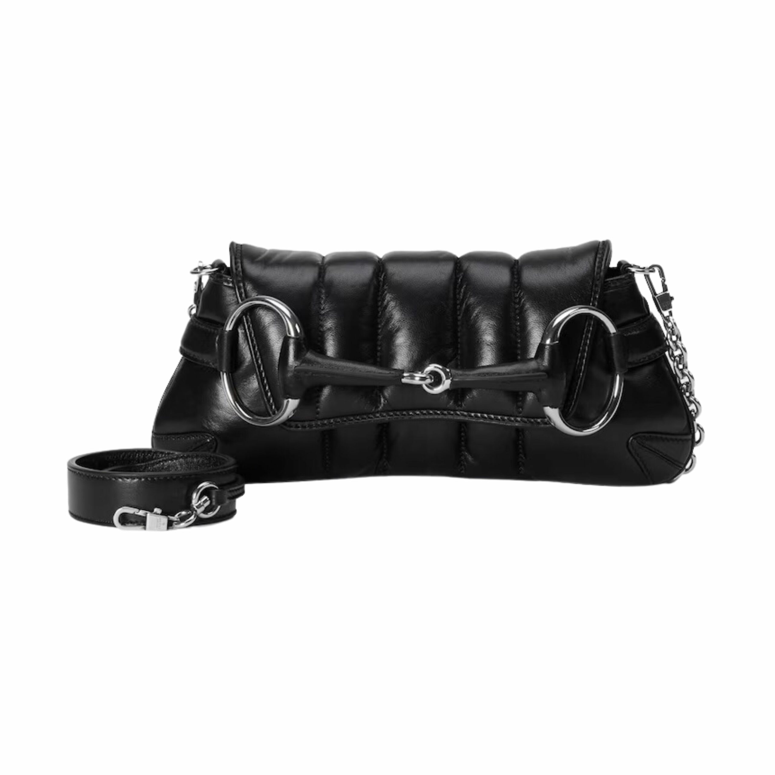 Gucci Horsebit Chain Small Shoulder Black Bag For Women 764339 AACU1 1000- 10.6 Inches/ 26.9 Cm -