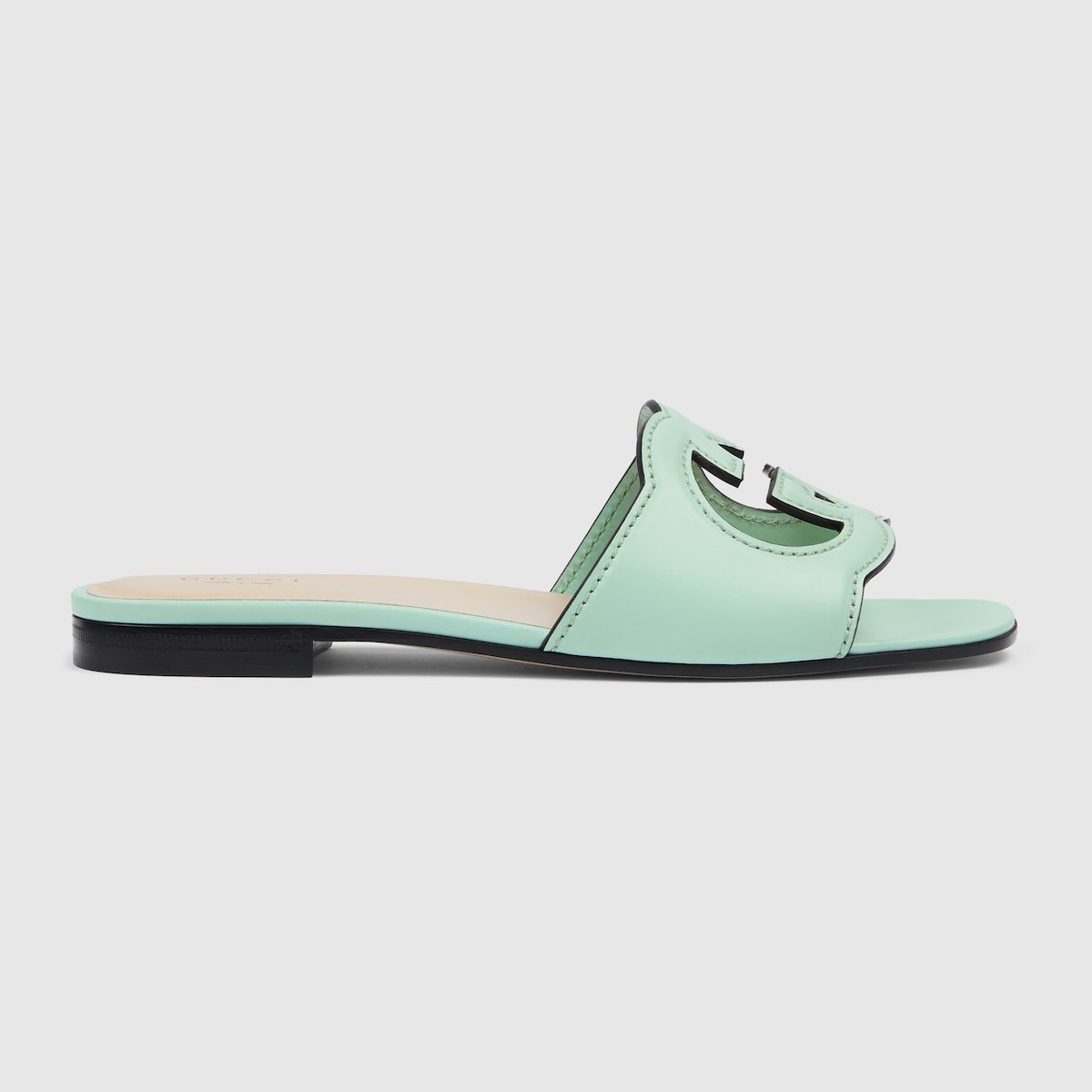 Gucci Interlocking G Cut-Out Sandal Green For Women 694451 US000 4817