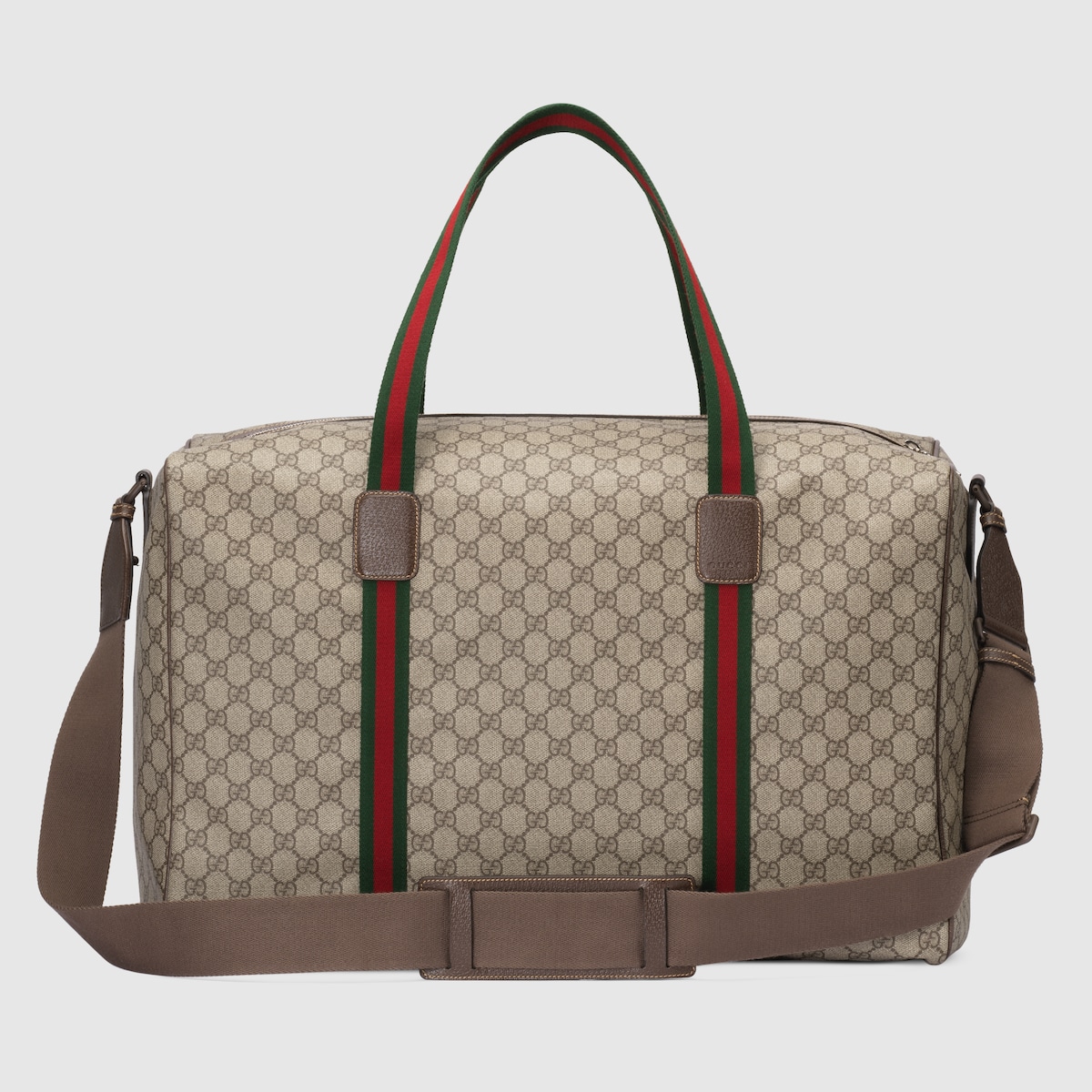 Gucci Large Duffle Bag With Web Beige 20.5 In/ 52 Cm 760152 FACK7 9768