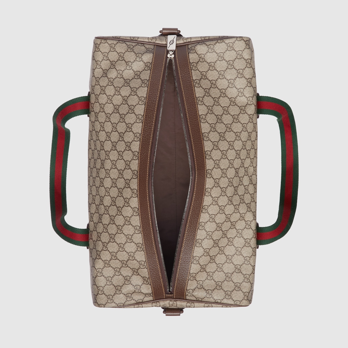 Gucci Medium Duffle Bag With Web Beige 17.9 In/ 45.5 Cm 758664 FACK7 9768