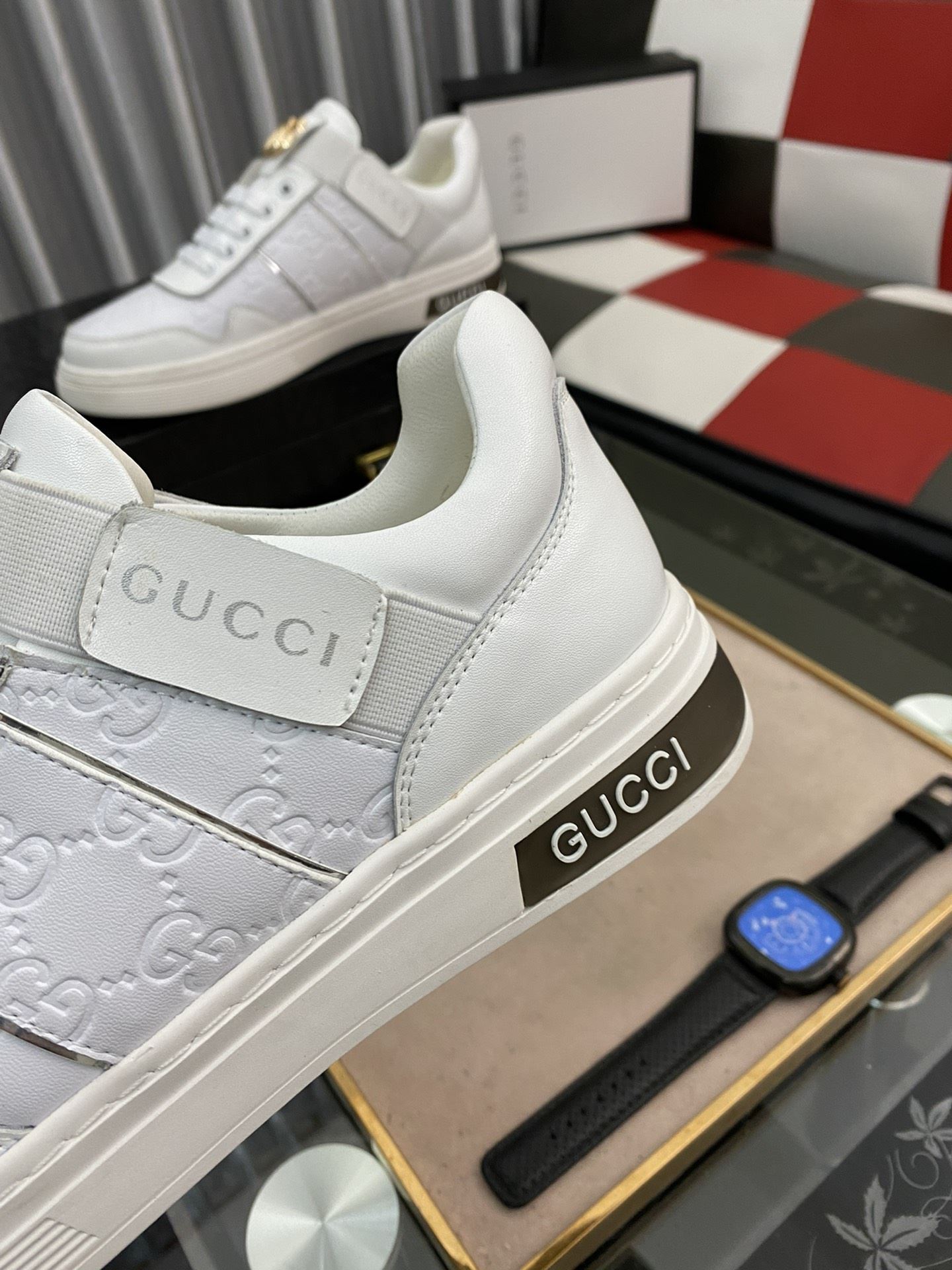 Gucci Men's GG Embossed Sneaker Loafer With GG White For Men