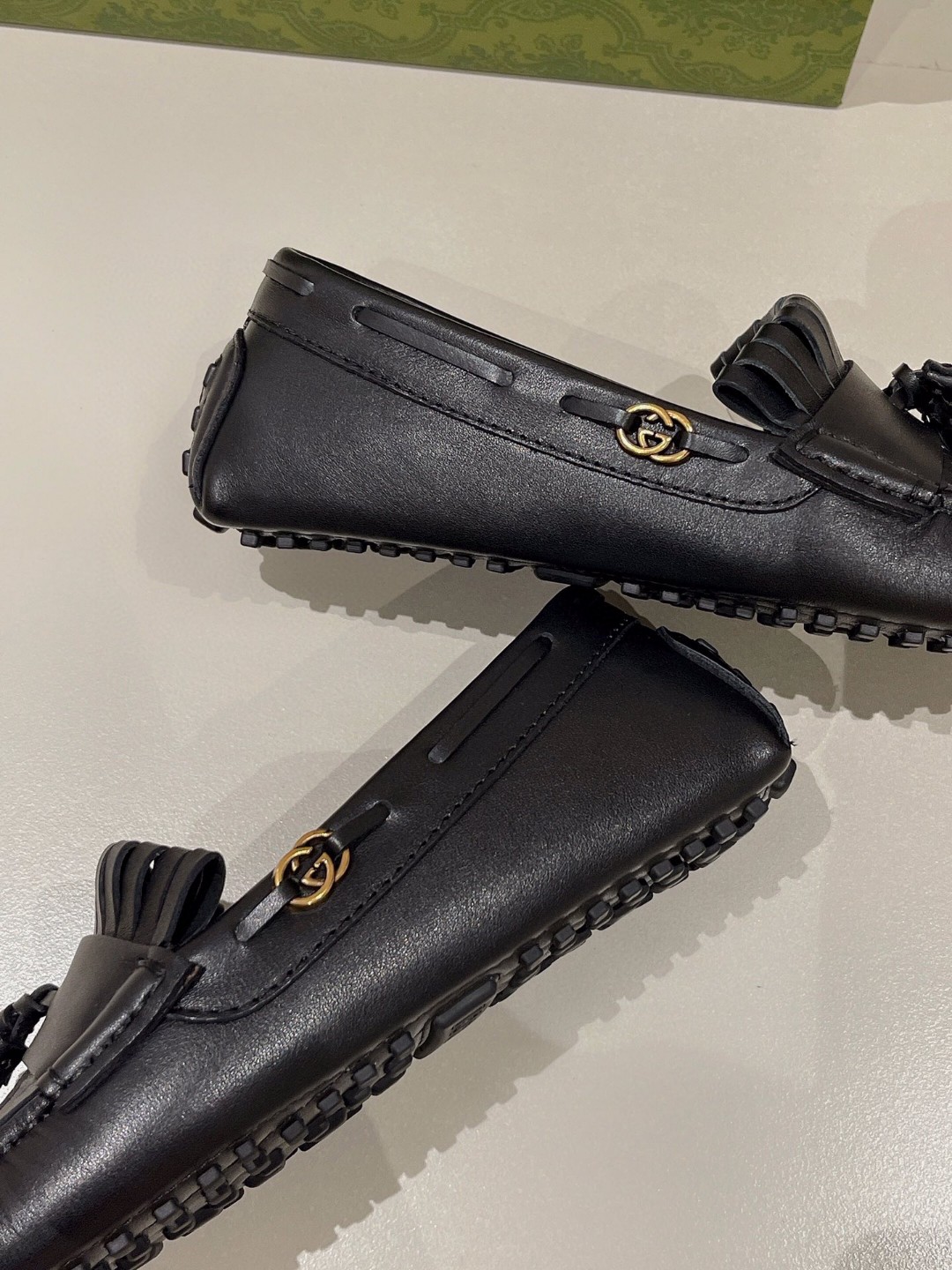 Gucci Men's Loafer With Driver Interlocking G Black For Men 624699