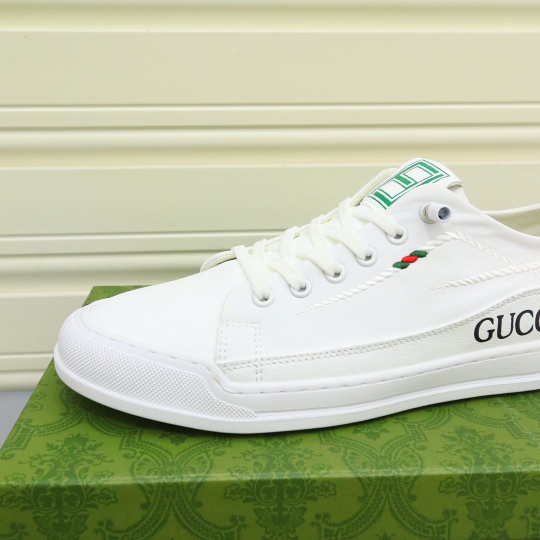 Gucci Men's Sneakers With Twisted Rope Embroidered White For Men