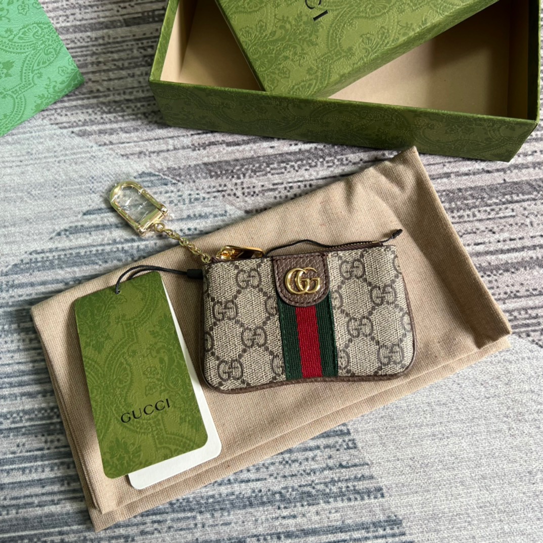 Gucci Ophidia Key Case Supreme Canvas Beige For Women 4.9in/12.5cm 671722 96IWG 8745