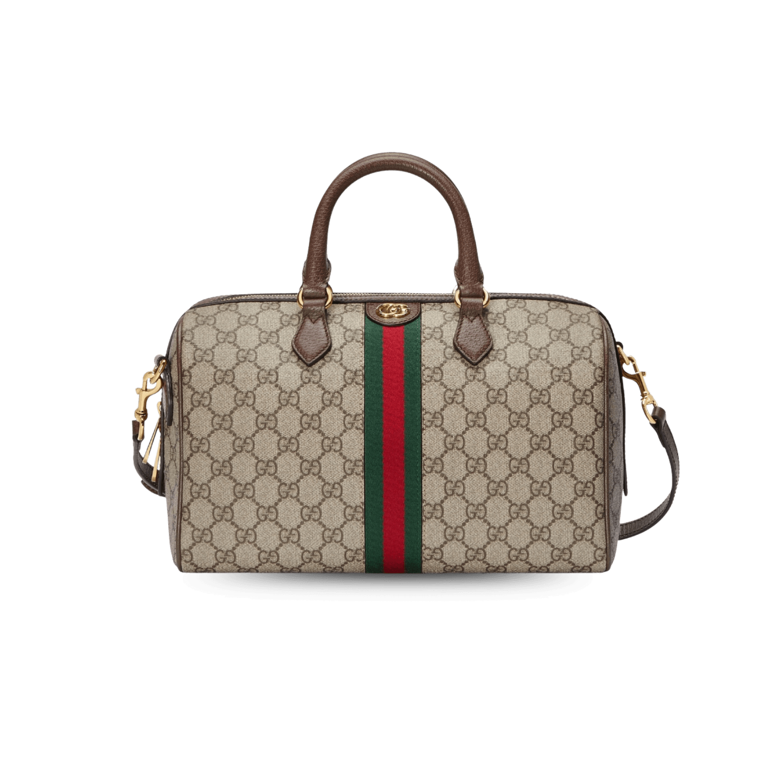 Gucci Ophidia GG Boston Medium Top Handle Bag 12.2in/ 31cm Beige Gold Hardware For Women 772065 96IWG 8745