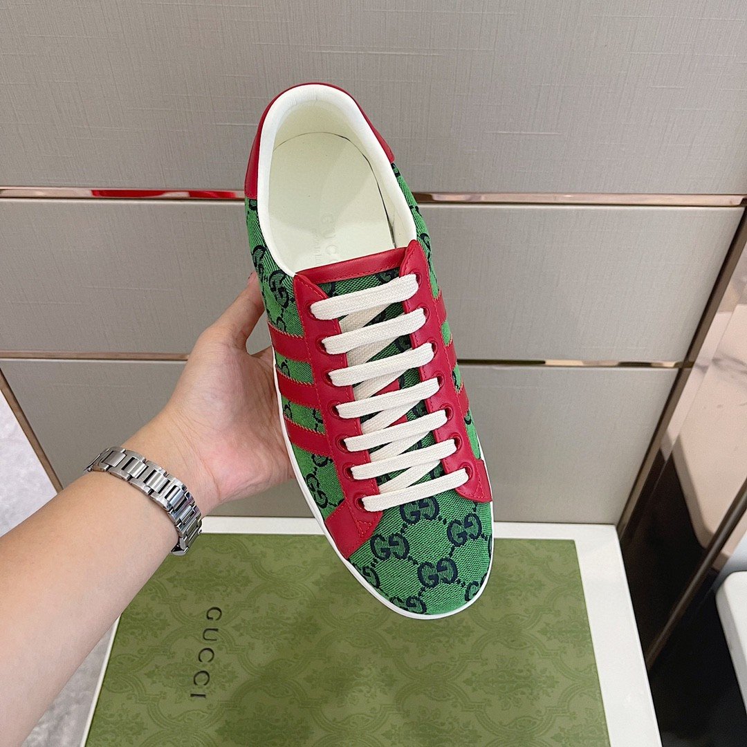 Gucci x Adidas Men's GG Sneakers Green Red For Men 707861