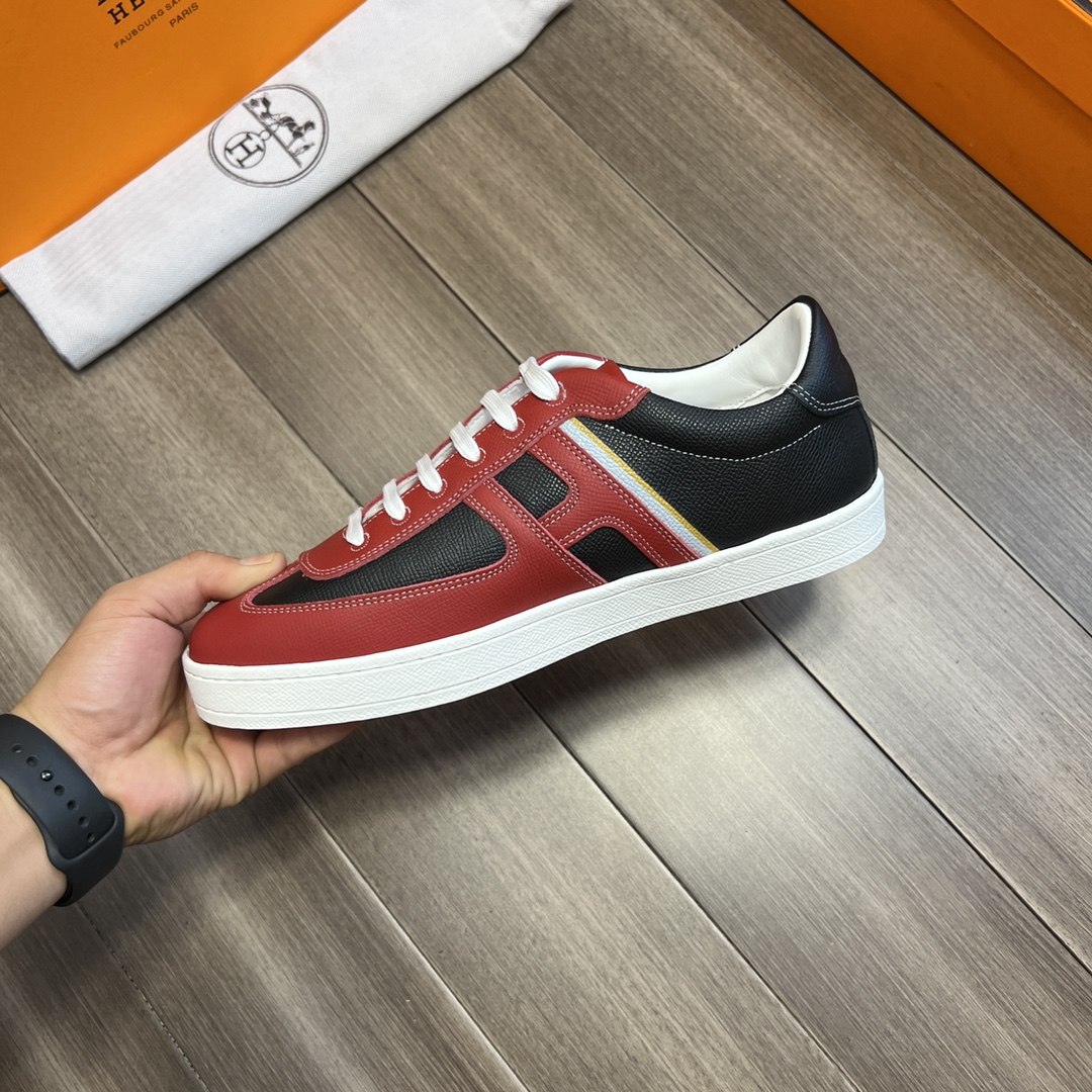 Hermes Boomerang Sneaker Red For Men H211861ZHMR435