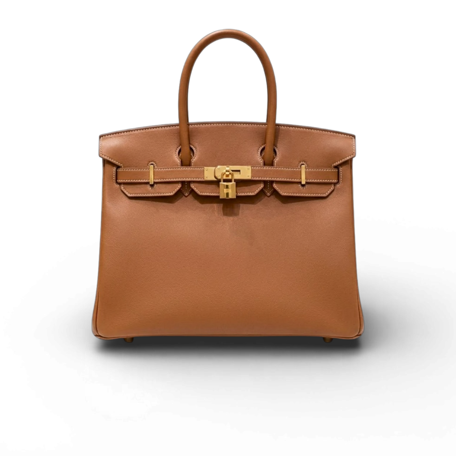 Hermes Brikin 35 Top Handle Bag 13.8in/ 35cm Brown Gold Hardware For Women -