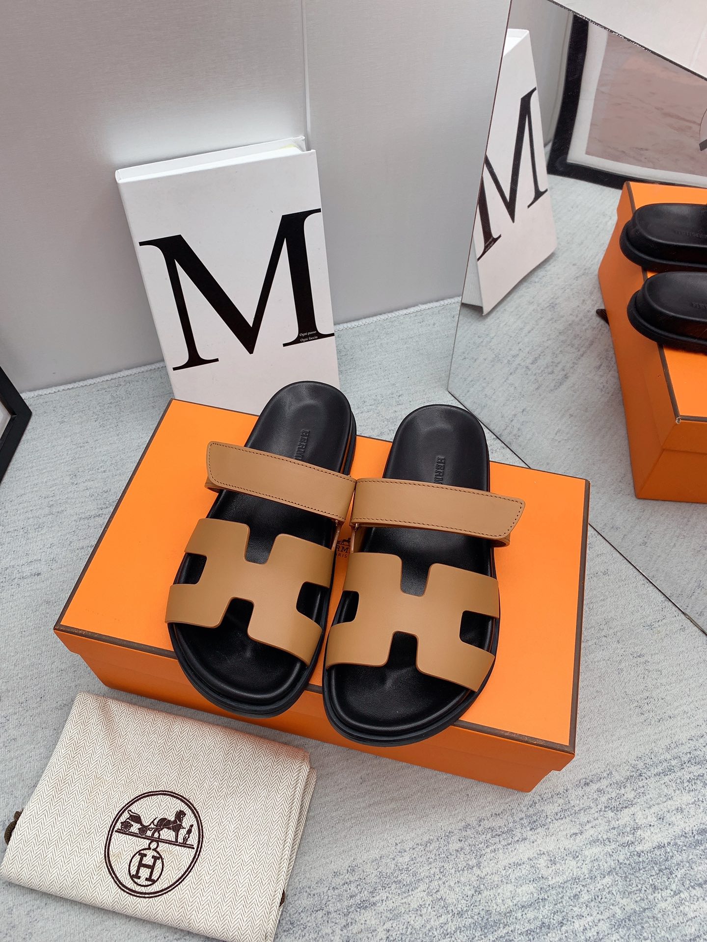 Hermes Chypre Sandal Brown For Men