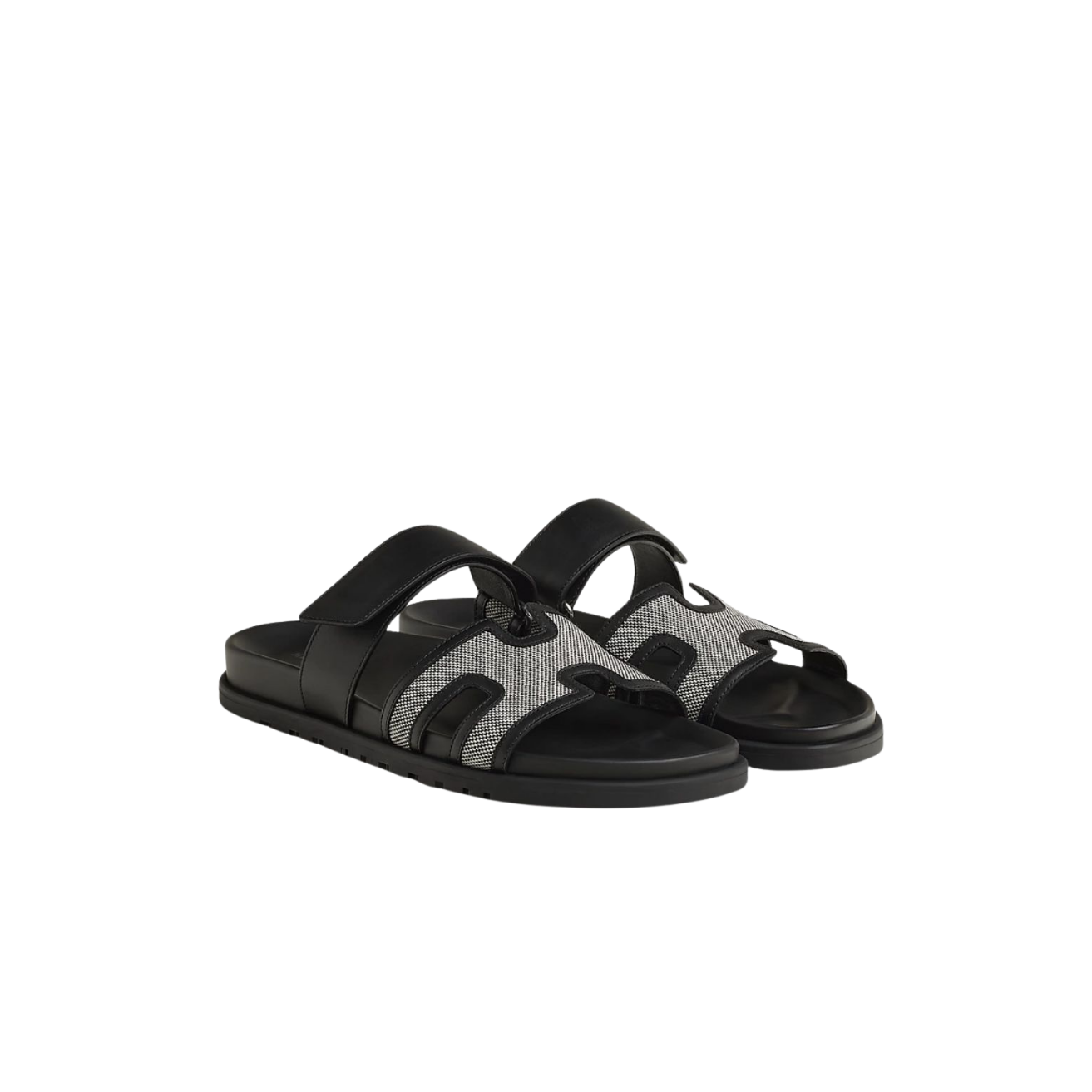 Hermes Chypre Sandals Prunoir/ Noir For Men H251888ZHPN390