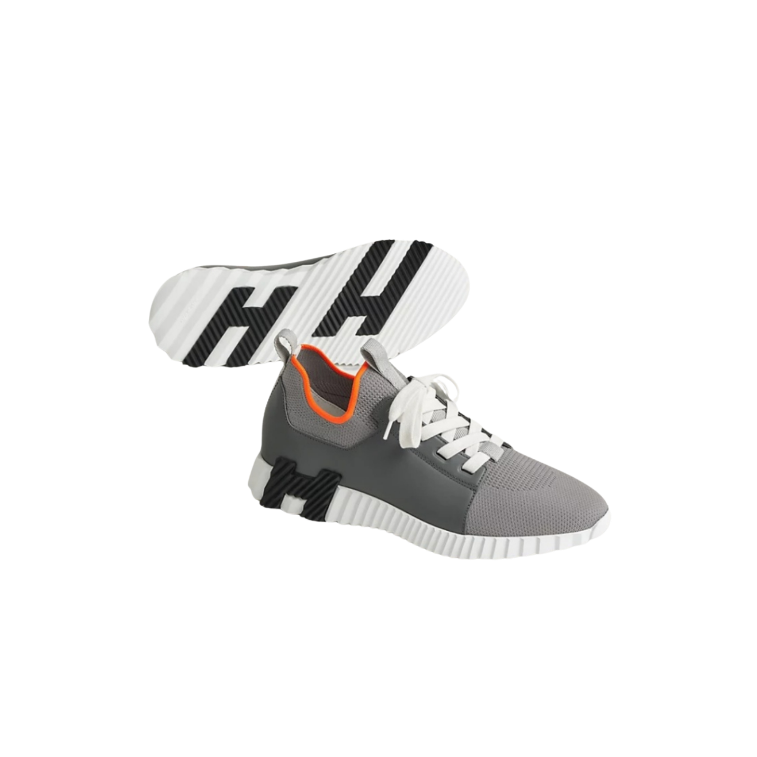 Hermes Depart Slip-On Sneakers Osmium Grey For Men H212918ZH67415