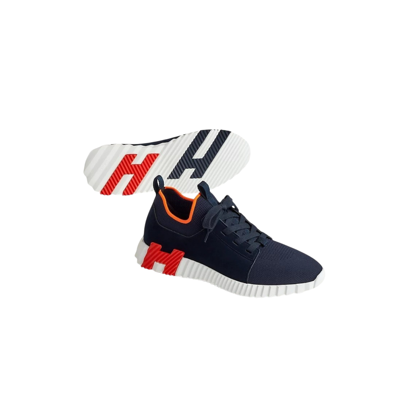 Hermes Depart Slip-On Sneakers Navy Blue For Men H212917ZHI3410