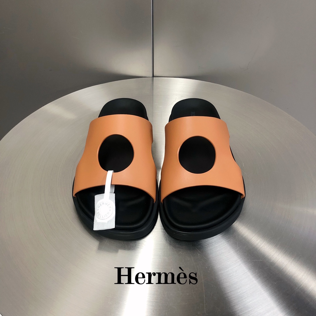 Hermes Edith Sandal Orange For Men