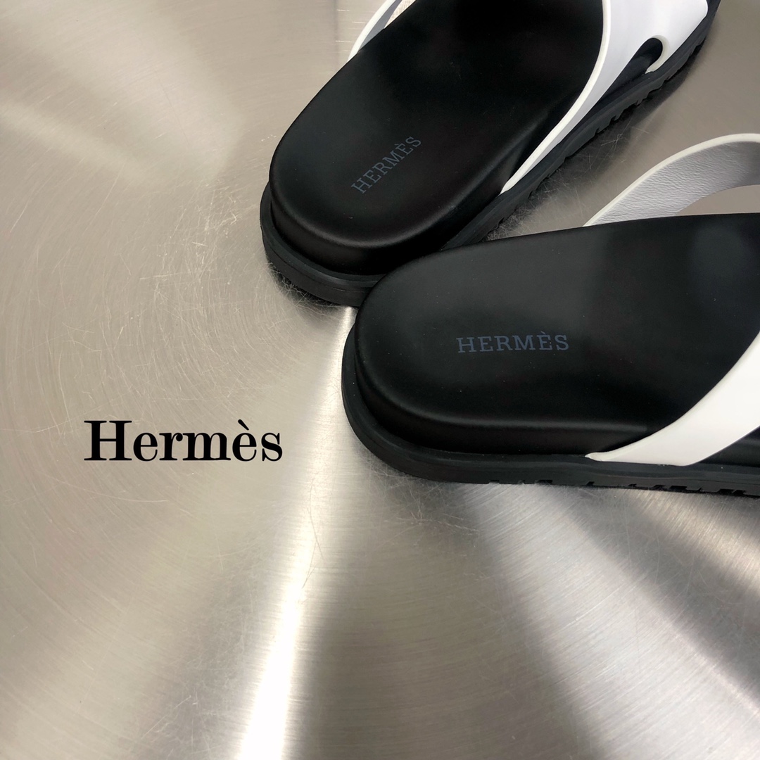 Hermes Edith Sandal White For Men