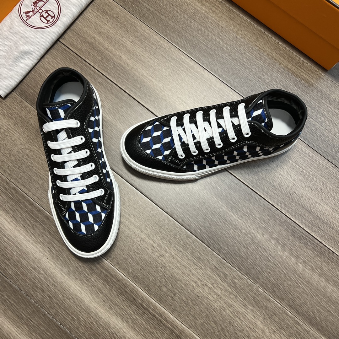 Hermes Enjoy Sneaker Black And Blue For Men