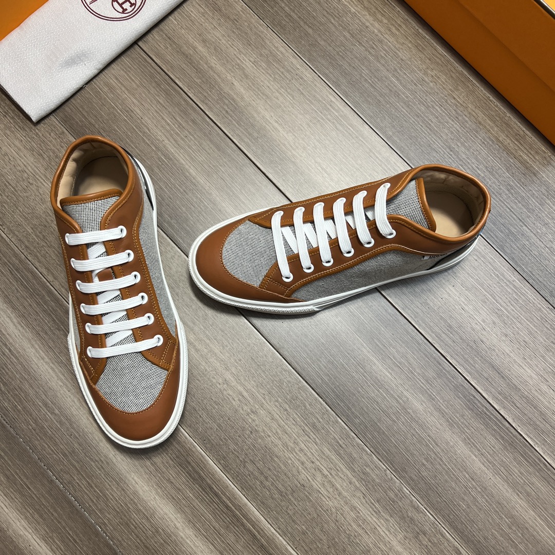 Hermes Enjoy Sneaker Brown For Men H221914ZHPN395