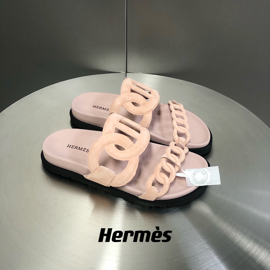 Hermes Extra Sandal Light Pink For Men
