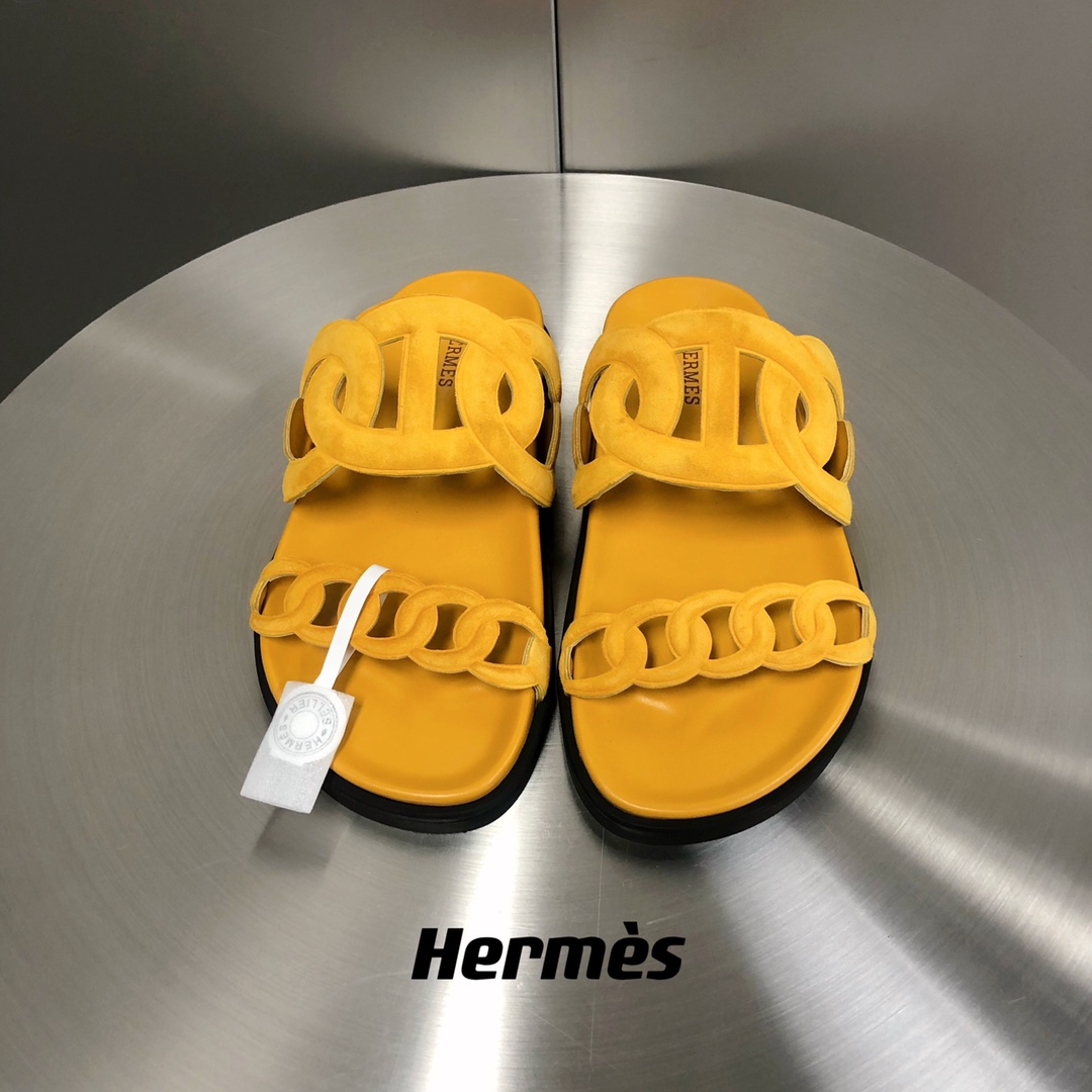 Hermes Extra Sandal Yellow For Men