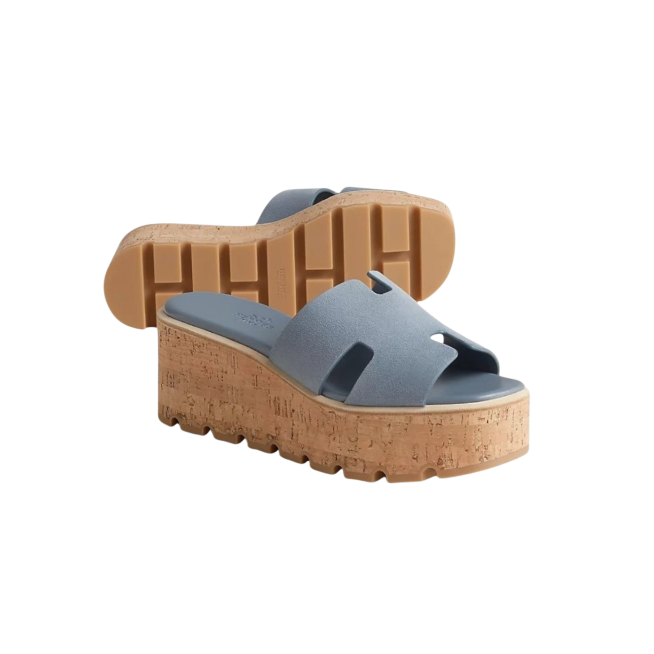 Hermes Eze 30 Sandals Bleu Grignon For Women H232150Z DJ410