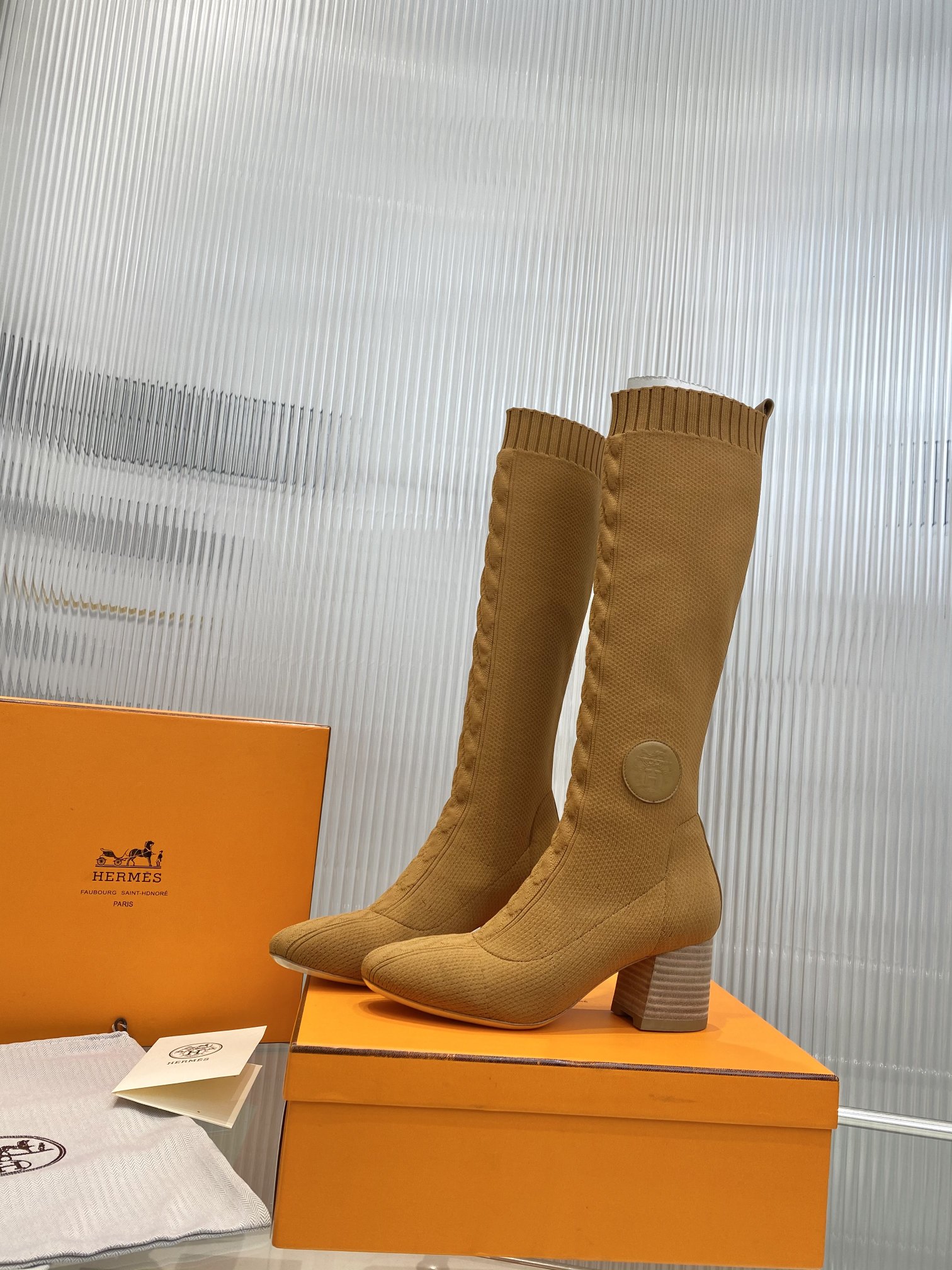 Hermes Fontaine 60 Boots Brown For Women
