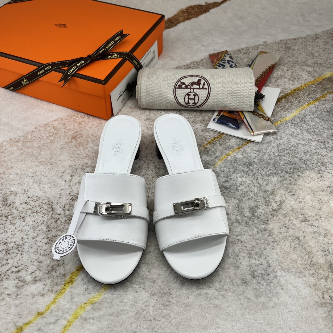 Hermes Gigi 50 Sandal White For Women H231063Z 90420