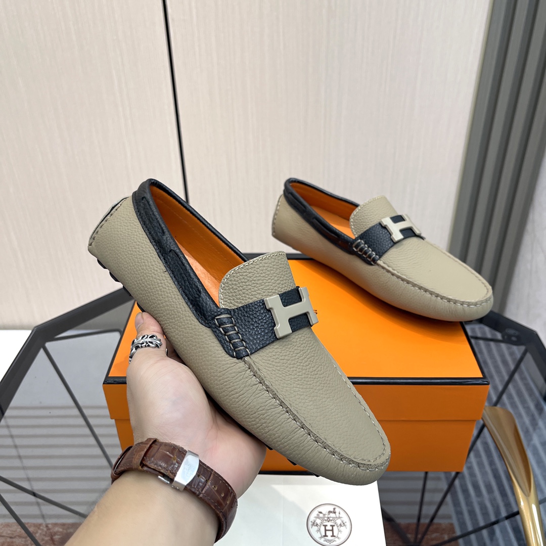 Hermes Irving Loafer Kaki For Men