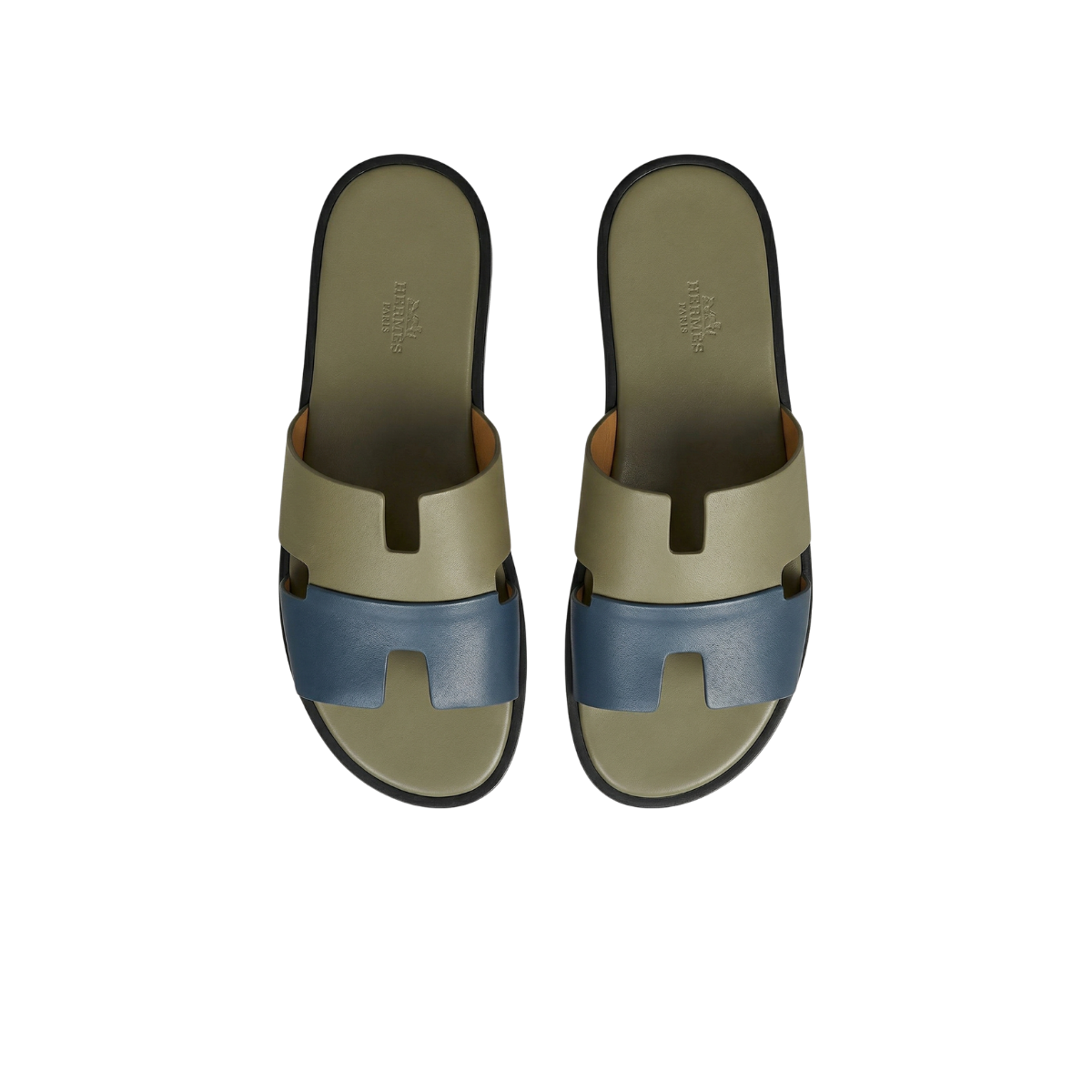 Hermes Izmir Sandals Green/ Indigo For Men