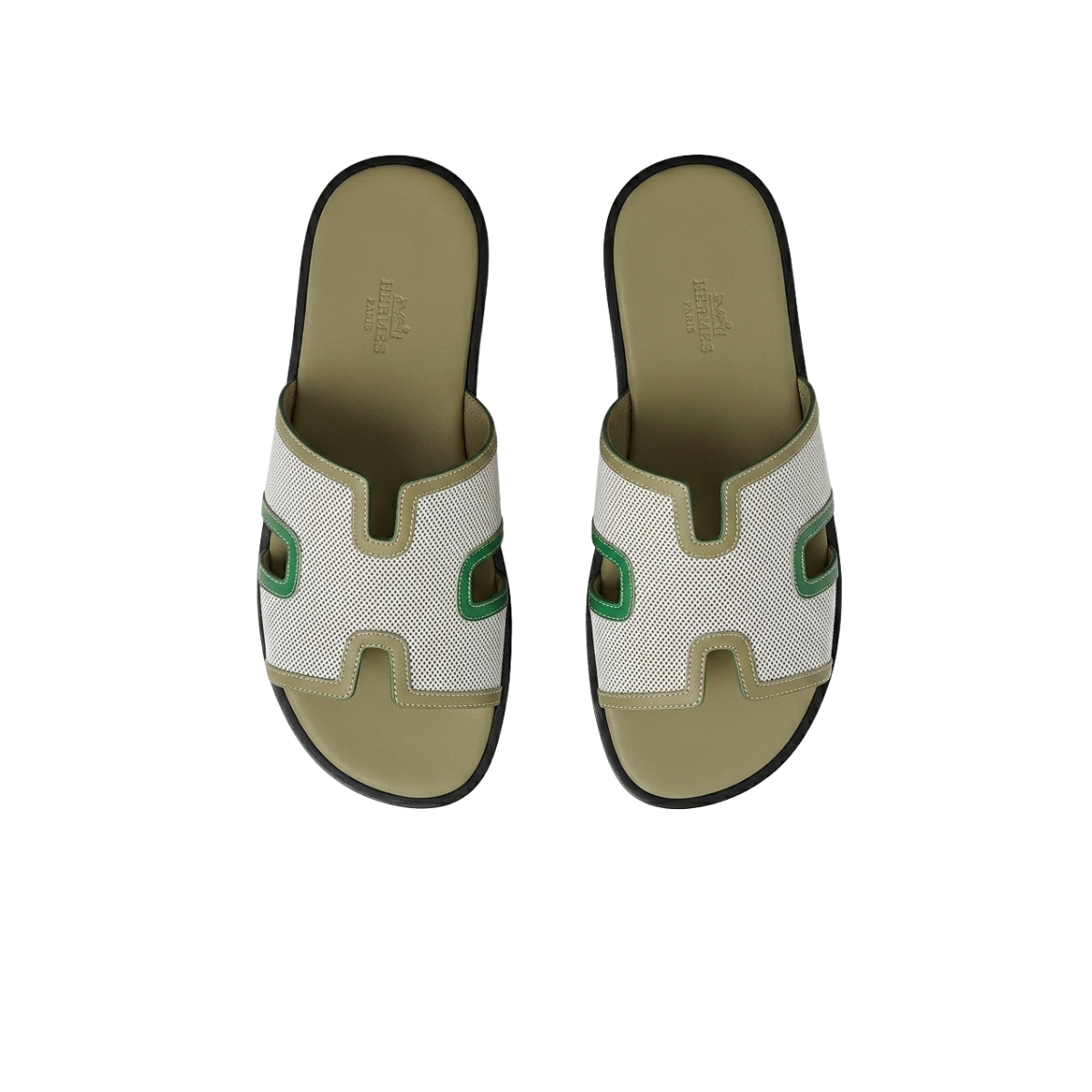 Hermes Izmir Sandals Grey/ Beige For Men