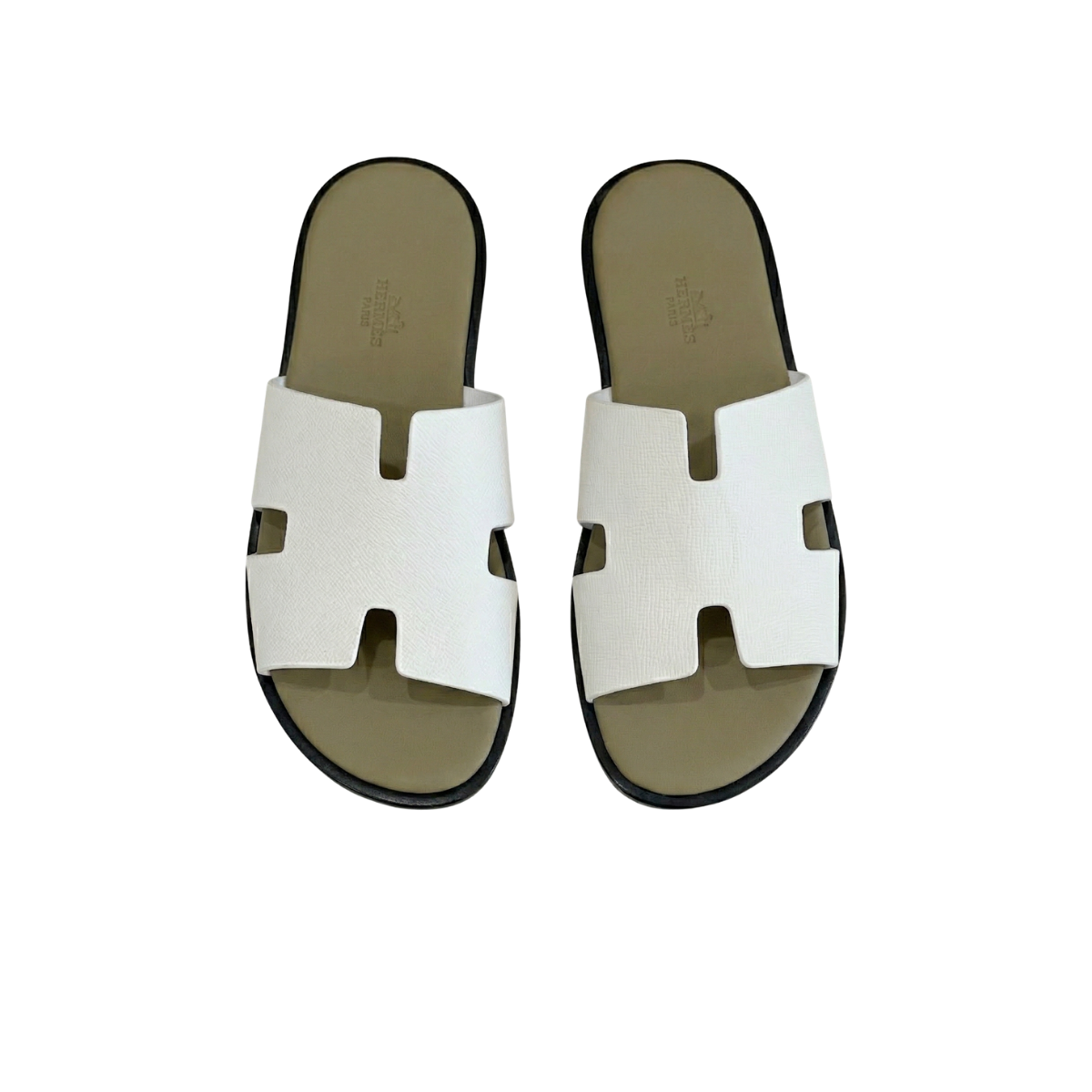 Hermes Izmir Sandals White/ Beige For Men