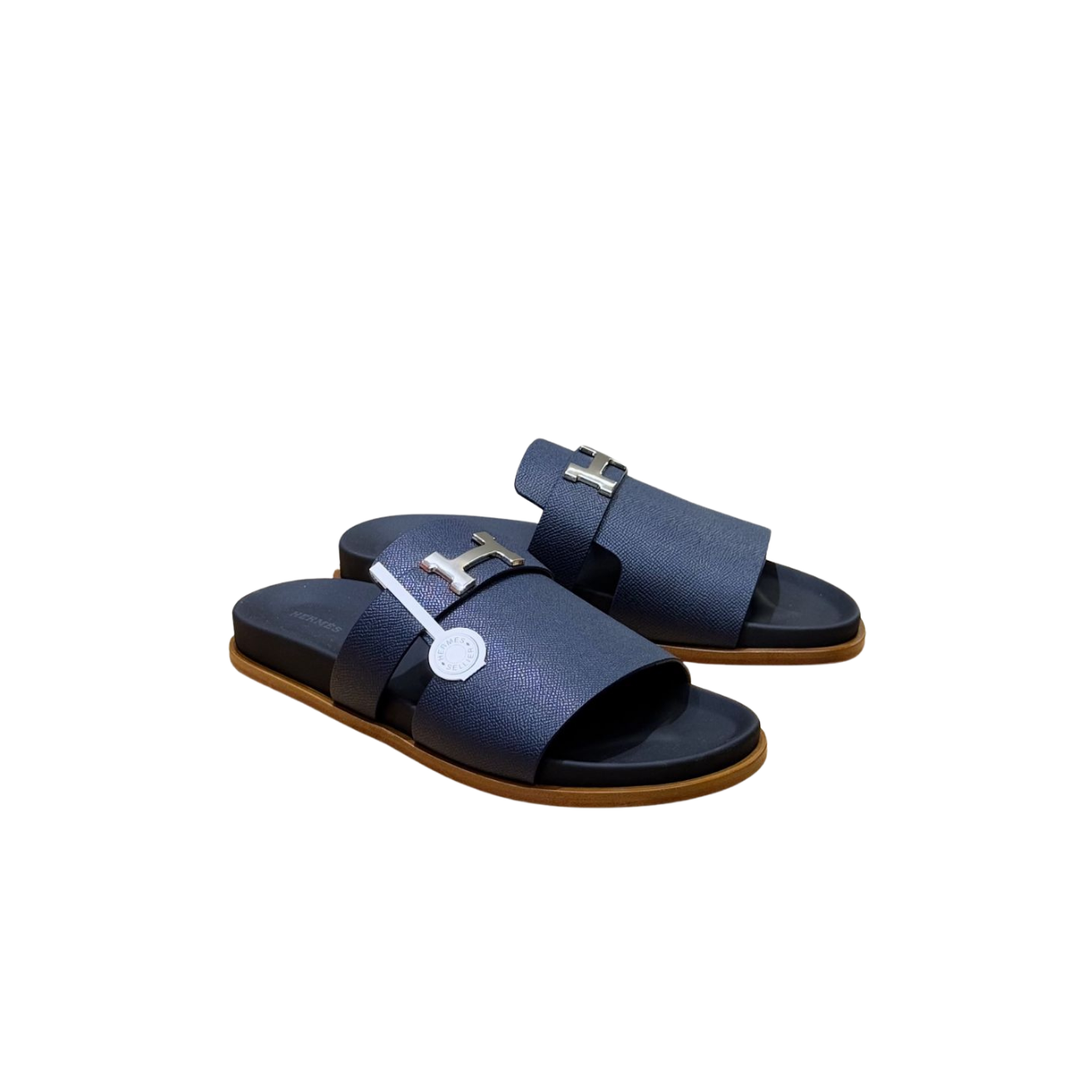 Hermes Jaures Sandals Navy Blue For Men