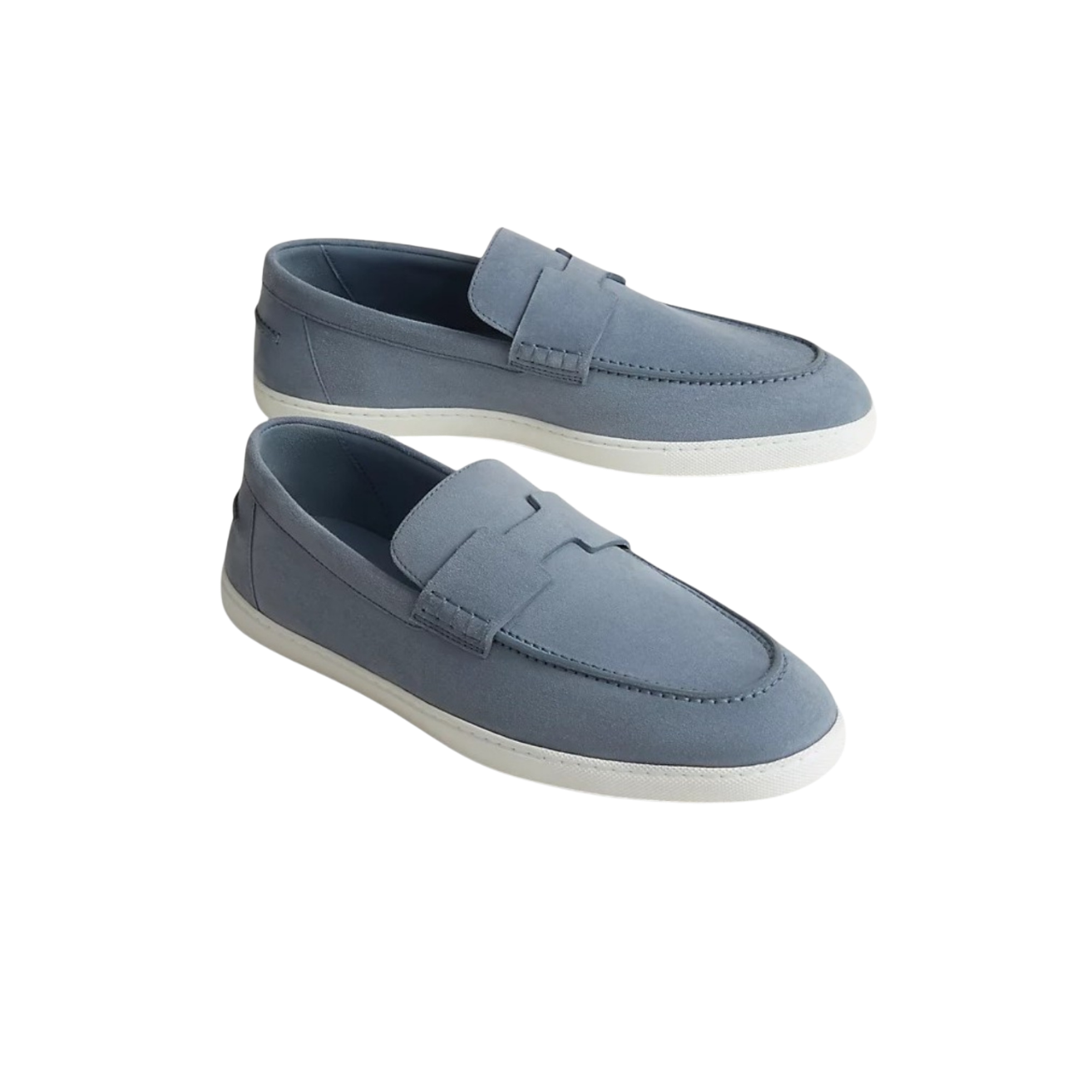 Hermes Job Loafers Bleu Grignon For Men H242935ZADJ410