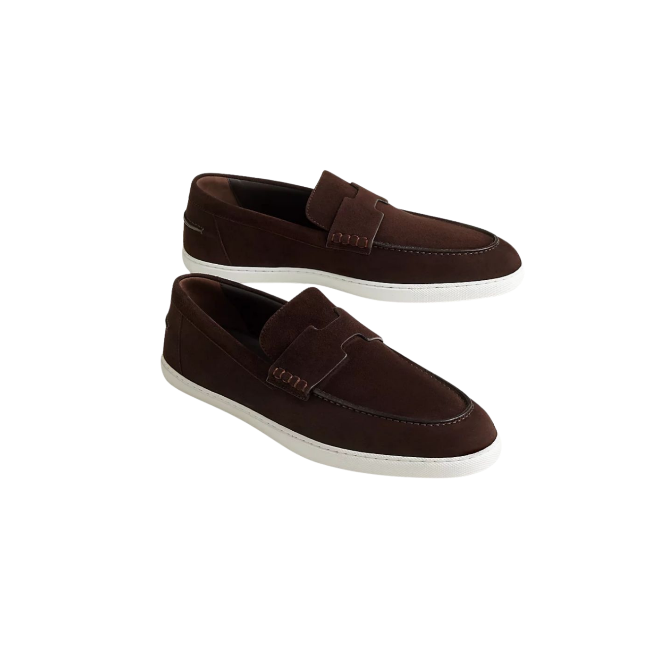 Hermes Job Loafers Marron Ebene For Men H242935ZAME420