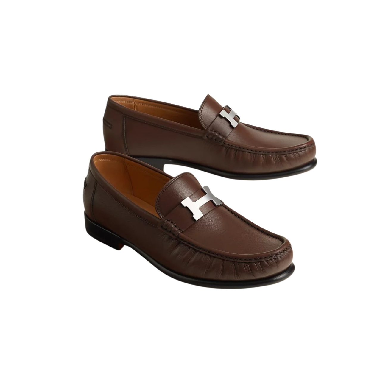 Hermes Karlo Loafers Marron Pecan For Men H251996ZANP390